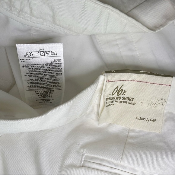 GAP 4” Weekend Downtown Khaki Shorts by GAP NWT Quiet Luxury, White size 6 - Picture 7 of 7